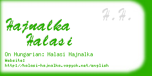 hajnalka halasi business card